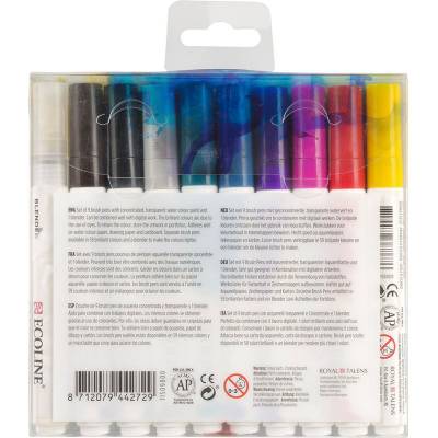 Talens Ecoline Brush Pen 10lu Set Kaligrafi 9800