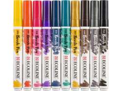 Talens Ecoline Brush Pen 10lu Set Koyu Renkler 9802 - 3