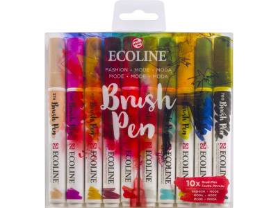 Talens Ecoline Brush Pen 10lu Set Stilist 9808