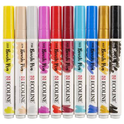 Talens Ecoline Brush Pen 10lu Set Stilist 9808