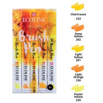 Talens Ecoline Brush Pen Setler 5li Sarı Tonlar