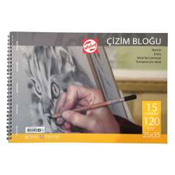 Talens - Talens Çizim Bloğu Spiralli 120g 25x35 15 Yaprak (1)