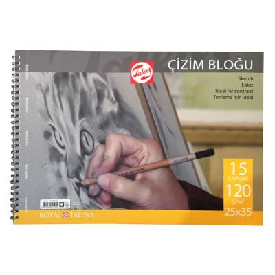 Talens Çizim Bloğu Spiralli 120g 25x35 15 Yaprak