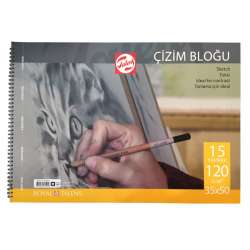 Talens - Talens Çizim Bloğu Spiralli 120g 35x50 15 Yaprak