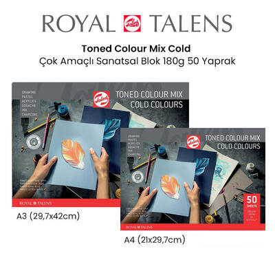 Talens Toned Colour Mix Cold Çok Amaçlı Sanatsal Blok 180g 50 Yaprak