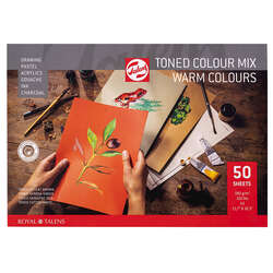 Talens - Talens Toned Colour Mix Warm Çok Amaçlı Sanatsal Blok 180g 50 Yaprak A3