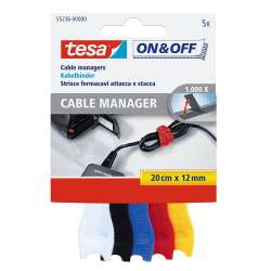 Tesa - Tesa On&Off Kablo Toplayıcı Renkli 5li 20cmx12mm 55236-00000