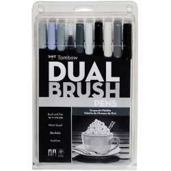 Tombow - Tombow Dual Brush Pen 10lu Grayscale Palette