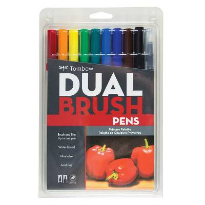 Tombow Dual Brush Pen 10lu Primary Palette