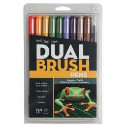 Tombow - Tombow Dual Brush Pen 10lu Secondary Palette