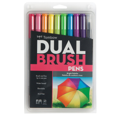 Tombow Dual Brush Pen 10lu Bright Palette