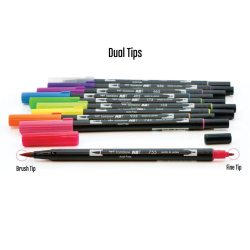 Tombow - Tombow Dual Brush Pen 10lu Bright Palette (1)