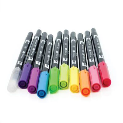 Tombow Dual Brush Pen 10lu Bright Palette