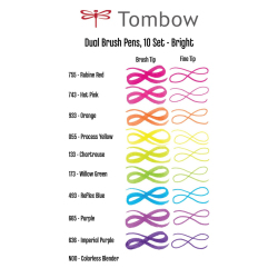 Tombow Dual Brush Pen 10lu Bright Palette - 6