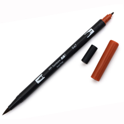 Tombow - Tombow Dual Brush Pen Burnt Sienna 947