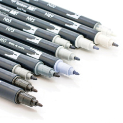 Tombow Dual Brush Pen Grayscale Palette 10lu Set 56171 - 4