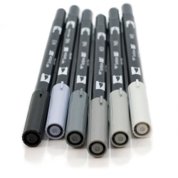 Tombow Dual Brush Pen Grayscale Palette 10lu Set 56171 - 5