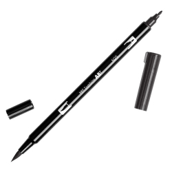 Tombow - Tombow Dual Brush Pen Lamp Black N25