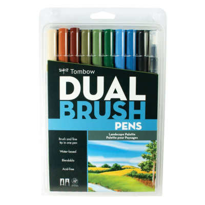 Tombow Dual Brush Pen Landscape Palette 10lu Set 56169