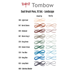 Tombow Dual Brush Pen Landscape Palette 10lu Set 56169 - 6