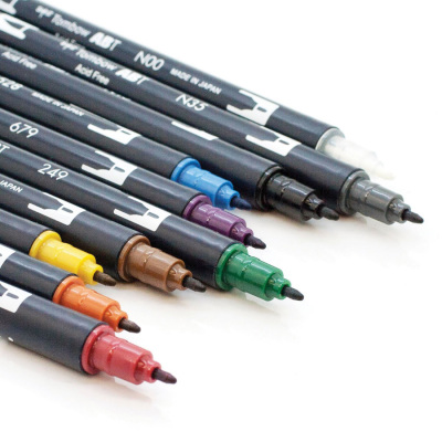 Tombow Dual Brush Pen Muted Palette 10lu Set 56186
