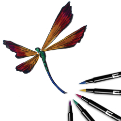 Tombow Dual Brush Pen Muted Palette 10lu Set 56186 - 7