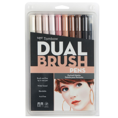 Tombow Dual Brush Pen Portrait Palette 10lu Set