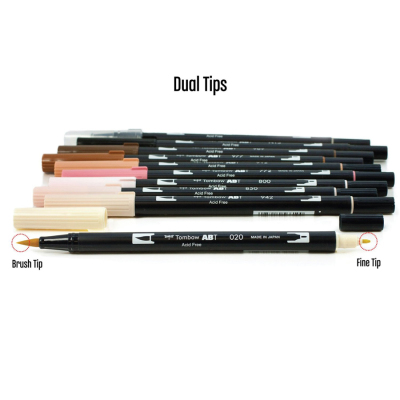 Tombow Dual Brush Pen Portrait Palette 10lu Set