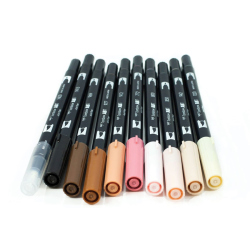 Tombow Dual Brush Pen Portrait Palette 10lu Set - 4