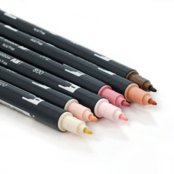 Tombow Dual Brush Pen Portrait Palette 6lı Set - 4