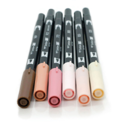 Tombow Dual Brush Pen Portrait Palette 6lı Set - 5