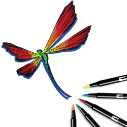 Tombow Dual Brush Pen Primary Palette 10lu Set 56167 - 7
