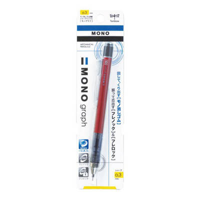 Tombow Mono Graph Zero 0.3mm Mekanik Uçlu Kalem Kırmızı