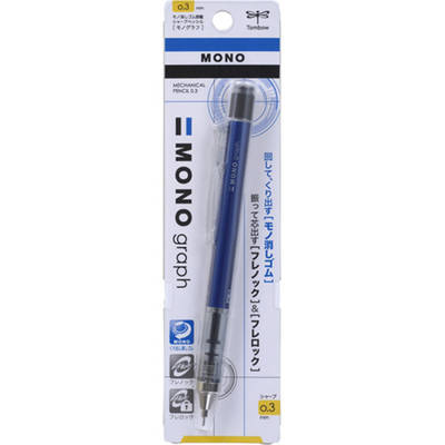 Tombow Mono Graph Zero 0.3mm Mekanik Uçlu Kalem Mavi