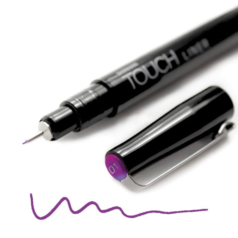 Touch Liner Renkli  Çizim Kalemi 0,1mm Purple