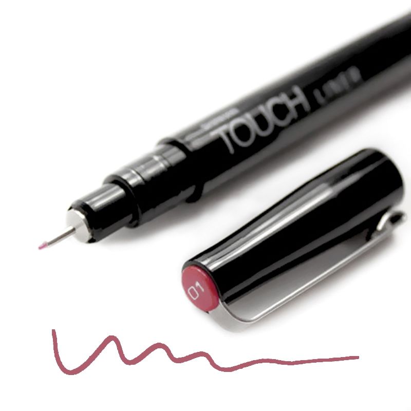 Touch Liner Renkli  Çizim Kalemi 0,1mm Wine Red