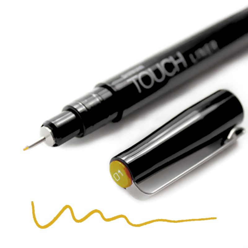 Touch Liner Renkli  Çizim Kalemi 0,1mm Yellow