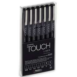 Touch - Touch Liner Teknik Çizim Kalemi 7li Set Siyah SH4100007