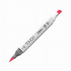 Touch - Touch Twin Brush Marker F121 Fluorescent Coral Red