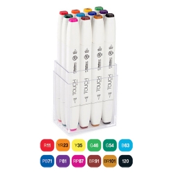 Touch - Touch Twin Brush Marker Kalem 12li Set Ana Renkler