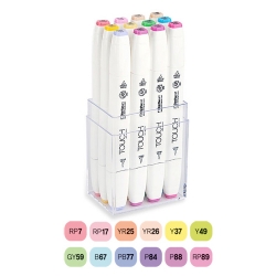 Touch - Touch Twin Brush Marker Kalem 12li Set Pastel Renkler