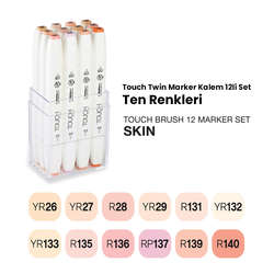 Touch - Touch Twin Brush Marker Kalem 12li Set Ten Renkleri (1)