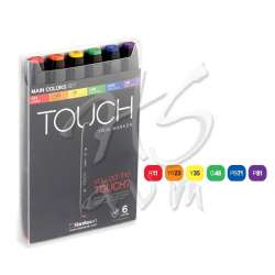 Touch - Touch Twin Marker Kalem 6lı Set Main Colors