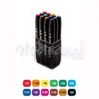 Touch Twin Marker Kalem 12li Set Ana Renkler