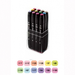 Touch - Touch Twin Marker Kalem 12li Set Pastel Renkler