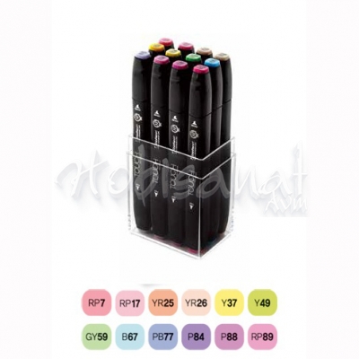 Touch Twin Marker Kalem 12li Set Pastel Renkler