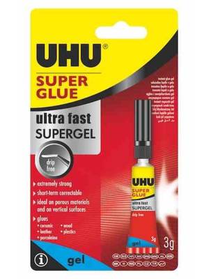Uhu Super Glue Gel 3g- Jel Tip Japon Yapıştırıcı (Uhu40360)