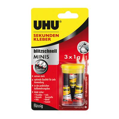 Uhu Super Glue Japon Yapıştırıcsı 3x1g No:45415