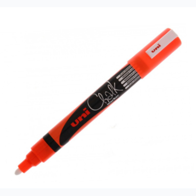 Uni Chalk Marker Wet Wipe Fluo Orange 1.8-2.5mm