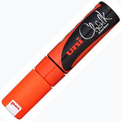 Uni - Uni Chalk Marker Wet Wipe Fluo Orange 8.0mm